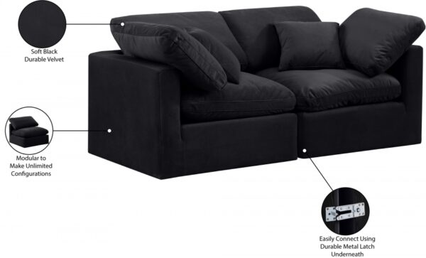 Indulge 70" Velvet Upholstered 2pc. Modular Loveseat