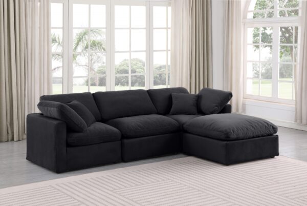 Indulge 105" Velvet Upholstered 4pc. Modular Sectional