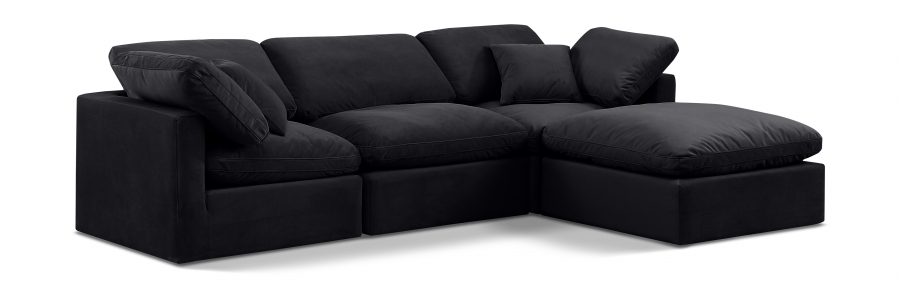 Indulge 105" Velvet Upholstered 4pc. Modular Sectional