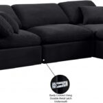Indulge 105" Velvet Upholstered 4pc. Modular Sectional
