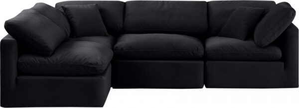 Indulge 105" Velvet Upholstered 4pc. Modular Sectional