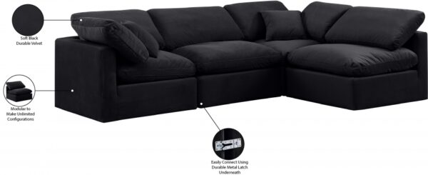 Indulge 105" Velvet Upholstered 4pc. Modular Sectional