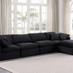 Indulge 140" Velvet Upholstered 5pc. Modular Sectional
