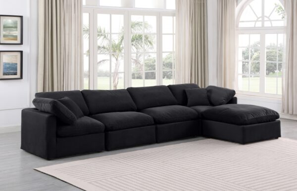 Indulge 140" Velvet Upholstered 5pc. Modular Sectional