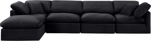 Indulge 140" Velvet Upholstered 5pc. Modular Sectional