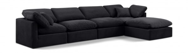 Indulge 140" Velvet Upholstered 5pc. Modular Sectional