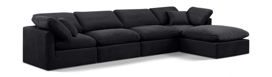 Indulge 140" Velvet Upholstered 5pc. Modular Sectional