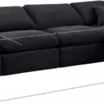 Indulge 140" Velvet Upholstered 5pc. Modular Sectional
