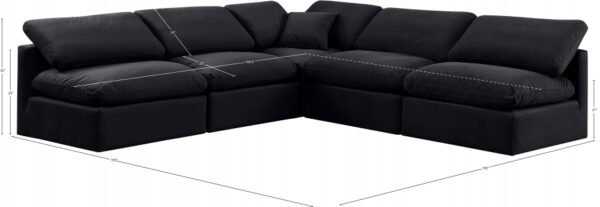 Indulge 105" Velvet Upholstered 5pc. Modular Sectional