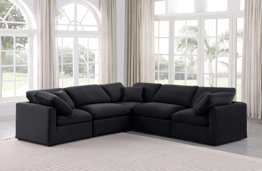 Indulge 105" Velvet Upholstered 5pc. Modular Sectional