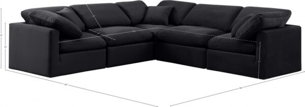 Indulge 105" Velvet Upholstered 5pc. Modular Sectional