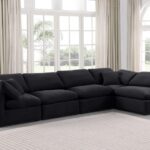 Indulge 140" Velvet Upholstered 5pc. Modular Sectional