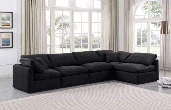 Indulge 140" Velvet Upholstered 5pc. Modular Sectional