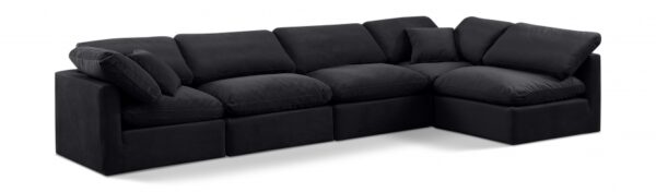 Indulge 140" Velvet Upholstered 5pc. Modular Sectional