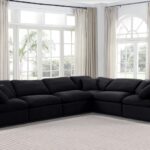 Indulge 140" Velvet Upholstered 6pc. Modular Sectional