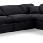 Indulge 140" Velvet Upholstered 6pc. Modular Sectional