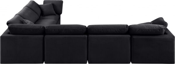 Indulge 140" Velvet Upholstered 6pc. Modular Sectional