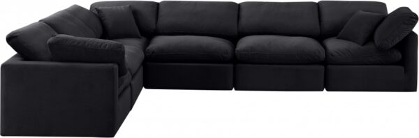 Indulge 140" Velvet Upholstered 6pc. Modular Sectional