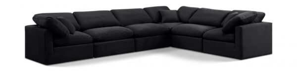 Indulge 140" Velvet Upholstered 6pc. Modular Sectional