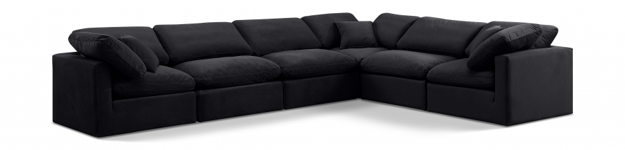 Indulge 140" Velvet Upholstered 6pc. Modular Sectional