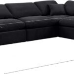 Indulge 140" Velvet Upholstered 6pc. Modular Sectional