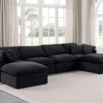 Indulge 140" Velvet Upholstered 6pc. Modular Sectional