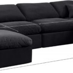 Indulge 140" Velvet Upholstered 6pc. Modular Sectional