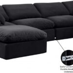 Indulge 140" Velvet Upholstered 6pc. Modular Sectional