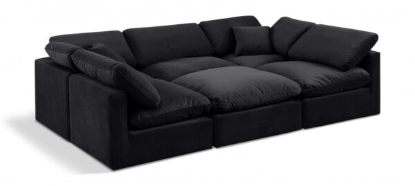 Indulge 105" Velvet Upholstered 6pc. Modular Sectional