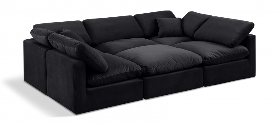 Indulge 105" Velvet Upholstered 6pc. Modular Sectional