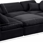 Indulge 105" Velvet Upholstered 6pc. Modular Sectional