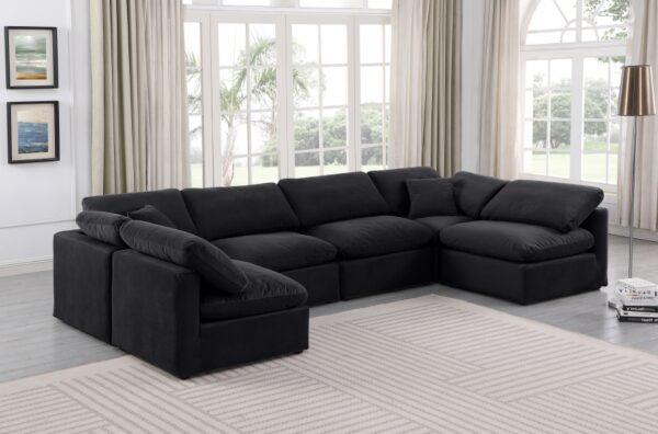 Indulge 140" Velvet Upholstered 6pc. Modular Sectional