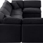 Indulge 140" Velvet Upholstered 6pc. Modular Sectional