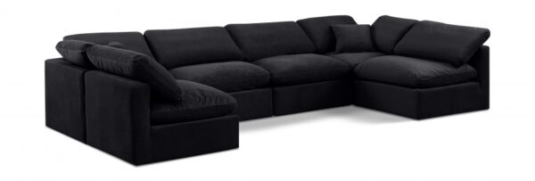 Indulge 140" Velvet Upholstered 6pc. Modular Sectional