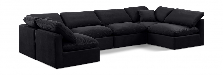 Indulge 140" Velvet Upholstered 6pc. Modular Sectional