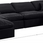 Indulge 140" Velvet Upholstered 6pc. Modular Sectional
