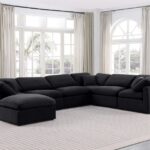 Indulge 140" Velvet Upholstered 7pc. Modular Sectional