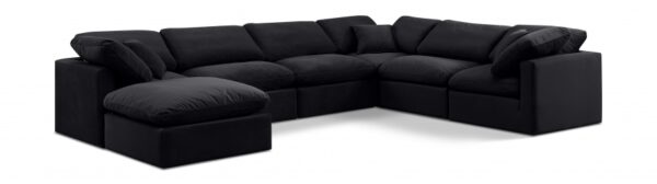 Indulge 140" Velvet Upholstered 7pc. Modular Sectional