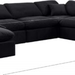 Indulge 140" Velvet Upholstered 7pc. Modular Sectional