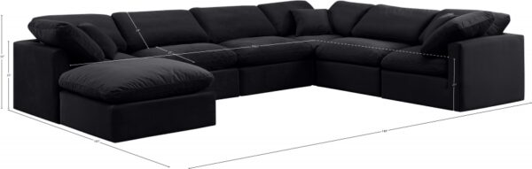 Indulge 140" Velvet Upholstered 7pc. Modular Sectional