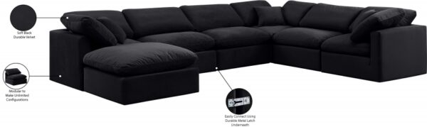 Indulge 140" Velvet Upholstered 7pc. Modular Sectional