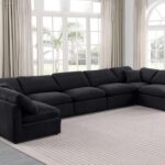 Indulge 175" Velvet Upholstered 7pc. Modular Sectional