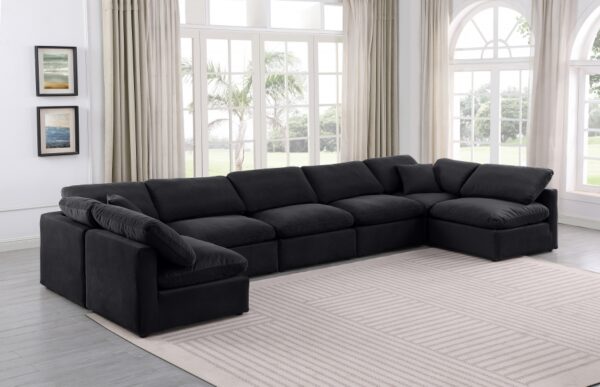 Indulge 175" Velvet Upholstered 7pc. Modular Sectional