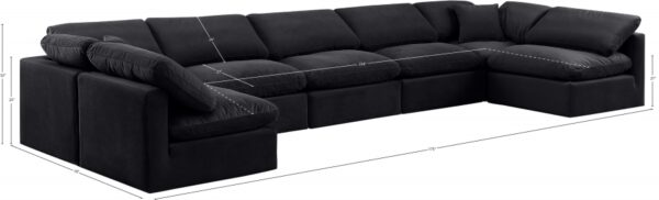 Indulge 175" Velvet Upholstered 7pc. Modular Sectional