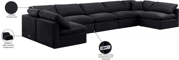 Indulge 175" Velvet Upholstered 7pc. Modular Sectional