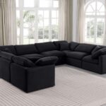 Indulge 140" Velvet Upholstered 8pc. Modular Sectional