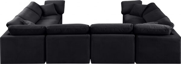 Indulge 140" Velvet Upholstered 8pc. Modular Sectional