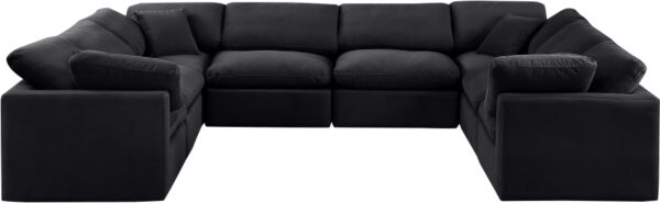 Indulge 140" Velvet Upholstered 8pc. Modular Sectional