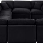 Indulge 140" Velvet Upholstered 8pc. Modular Sectional