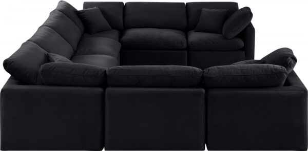 Indulge 140" Velvet Upholstered 8pc. Modular Sectional